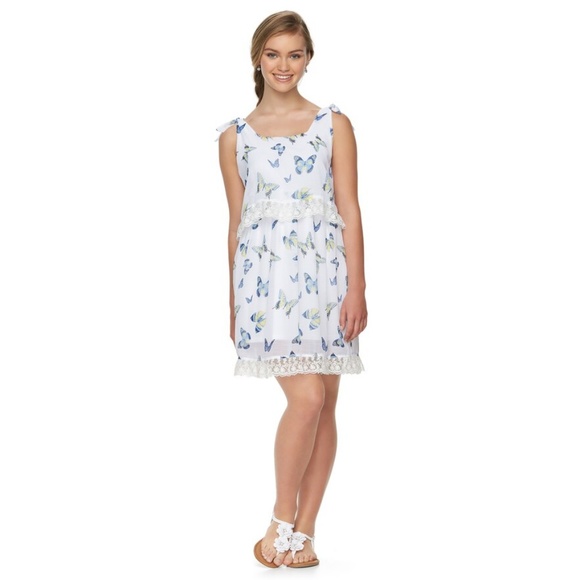 Disney by Colleen Atwood | "Alice" Junior Girl's Spring Butterfly Sundress M - Picture 1 of 2
